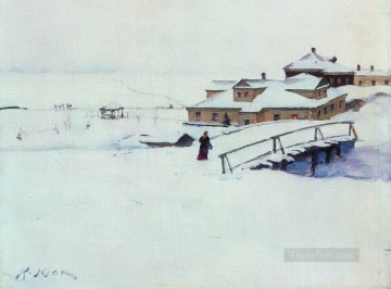 El paisaje invernal 1910 Konstantin Yuon nieve Pinturas al óleo